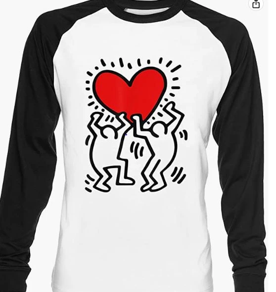 Camiseta-Keith-Haring-Corazon-Manga-Larga