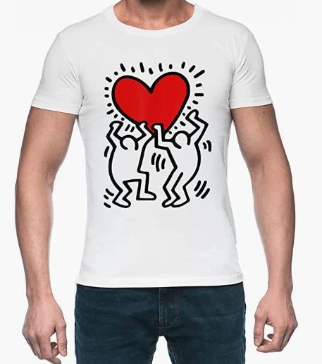 Camiseta-Keith-Haring-Corazon