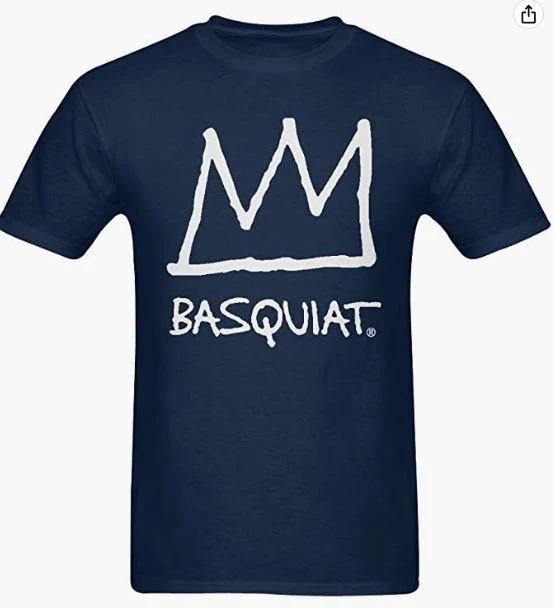 Camisetas-Basquiat-Graffiti-Logo-Azul